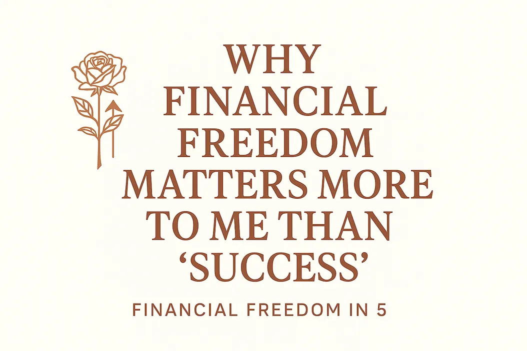 Why Financial Freedom Matters More to Me Than Success